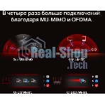 Двухдиапазонный роутер MERCUSYS MR80X AX3000 Wi-Fi 6, до 574 Мбит/с на 2,4 ГГц + до 2402 Мбит/с на 5 ГГц,4 фиксированные внешние антенны, 3 гигабитных порта LAN, 1 гигабитный порт WAN