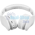 Беспроводные/проводные наушники Digma BT-17 белый, накладные, Bluetooth + проводной, складная конструкция, до 10 ч
