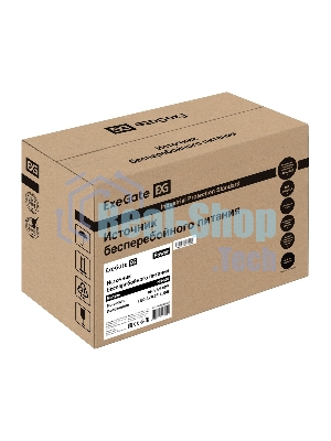 Источник бесперебойного питания ExeGate Power NB-850.LED.AVR.2SH.USB (850VA/510W, LED, AVR, 2*Schuko, USB, батарея 12V 9Ah, черный)