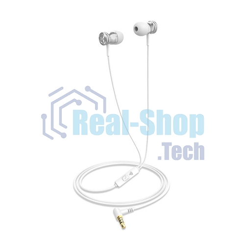 Проводные наушники Havit Wired earphone белый, внутриканальные, Jack 3.5 мм, встроенный микрофон