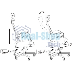 Кресло Бюрократ KB-5M TW-01 3C11 черный, сетка/ткань, 120 кг, механизм качания, с подголовником
