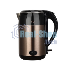 Электрочайник BQ KT1800SW черный, 1.8 л, 2200 Вт, скрытый нагревательный элемент