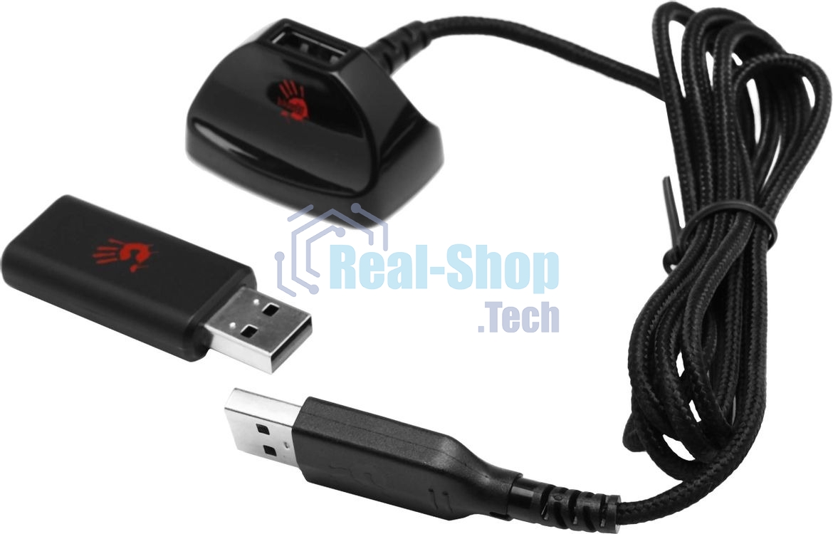 Гарнитура Bloody MR710 чёрный, беспроводная + проводная, Bluetooth, до 44 ч, подсветка