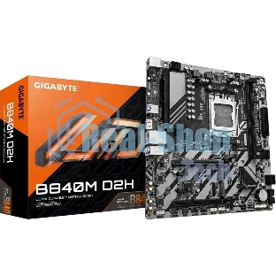 Материнская плата Gigabyte B840M D2H (V1.2), AM5, AMD B840, 2xDDR5, 4xSATA, 2xM.2, 1xPCIe 4.0 x16, 1xPCIe 3.0 x4, 1xHDMI, 1x2.5Gb LAN, 2xUSB-A 5Gbps, 8xUSB-A 2.0, 3x3.5 мм, 7.1, mATX
