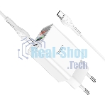 Сетевое зарядное устройство HOCO (6931474769824) C100Aaa 1USB+1Type-C 3.0A QC3.0 PD 20W, белый