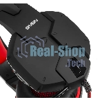 Игровые стереонаушники с микрофоном SVEN AP-G988MV, черный-красный Игровые стереонаушники с микрофоном SVEN AP-G988MV, черный-красный