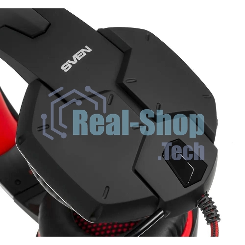 Игровые стереонаушники с микрофоном SVEN AP-G988MV, черный-красный Игровые стереонаушники с микрофоном SVEN AP-G988MV, черный-красный