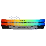 Оперативная память Kingston Fury Renegade, DDR4, 16Gb (2x8Gb), 3200MHz, CL16, DIMM, с радиаторами, RGB, черный