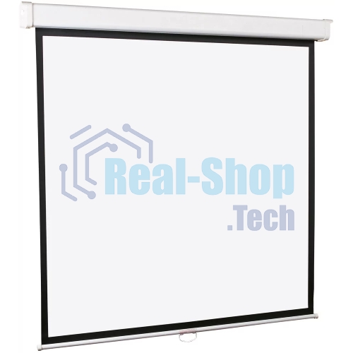 Настенный экран Lumien Master Picture 189х240 см Matte White FiberGlass, черная кайма по периметру, доп. черная кайма сверху 51 см 16:9