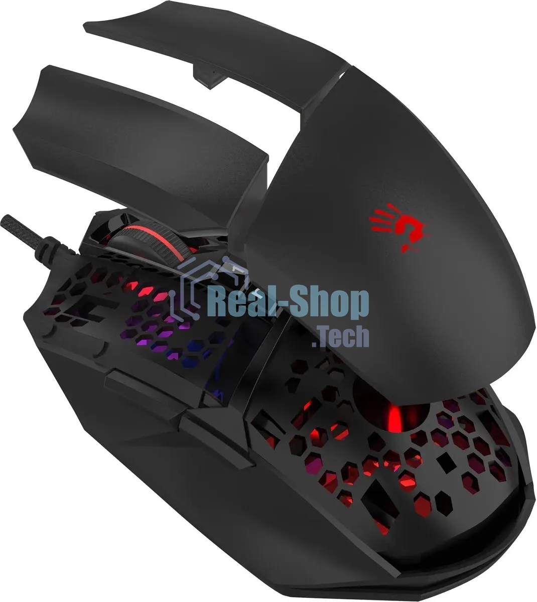 Мышь проводная A4Tech Bloody W65 Max Mini черный, 12000 dpi, USB, кнопки - 9