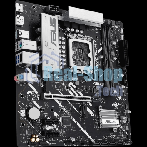 Материнская плата ASUS PRIME B860M-K, LGA 1851, Intel B860, 2xDDR5, 4xSATA, 2xM.2, 1xPCIe 4.0 x16, 2xPCIe 4.0 x1, 1xHDMI, 1xDP, 1x 2.5Gb LAN, 1xUSB-A 10Gbps, 3xUSB-A 5Gbps, 3xUSB-A 2.0, 3x3.5 мм, 7.1, mATX