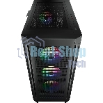 Компьютерный корпус Cougar Airface Pro RGb Black 4x120MM ARGb FAN, ARGb FAN HUB, БЕЗ БП, черный, E-ATX
