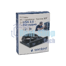 Планка на переднюю панель Gembird FP3.5-USB3-2A-HDA, USB, 2xUSB-A 3.0 + 1xJack 3.5мм, 3.5