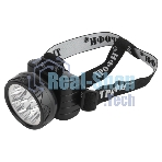 Фонарь налобный ЭРА светодиодный Трофи TG9 ударопрочный, 9 LED, 2 режима, аккумуляторный, черный