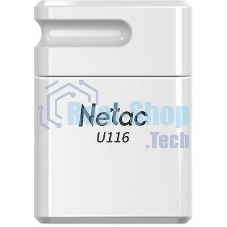 Флешка USB Netac U116 mini (NT03U116N-032G-32WH USB), 32Gb, USB 3.2, R/W 90/30, белый