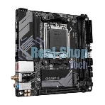 Материнская плата GIGABYTE B650I AX, AM5, AMD B650, 2xDDR5, 2xSATA, 1xM.2, 1xPCIe 4.0 x16, 1xHDMI, 1xDP, 1x2.5Gb LAN, Wi-Fi 6E, Bluetooth 5.3, 1xUSB-C 5Gbps, 1xUSB-A 5Gbps, 3xUSB-A 2.0, 3x3.5 мм, 7.1, ITX