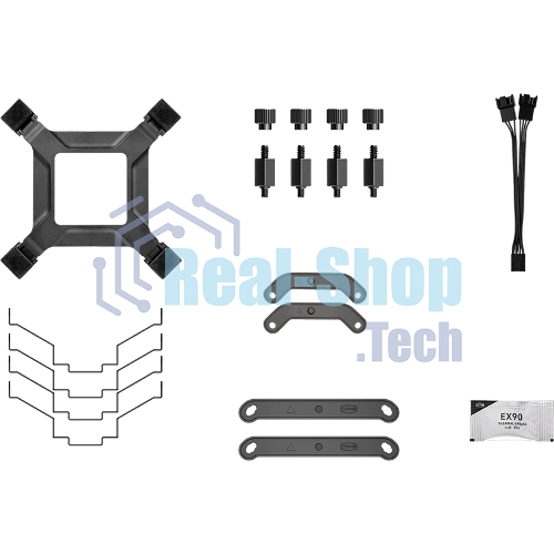 Кулер для процессора PCCooler RT620 BK (250W, 4-pin PWM, 157mm, Al/Cu, 6x6mm, 2x120mm, 73.32CFM, 34.9dBA, 2200RPM, S: 1851/1700/1200/115X, AM5/AM4, black)