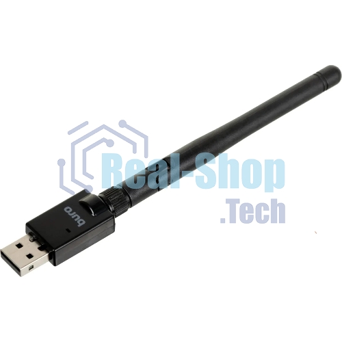 Адаптер USB Buro Bluetooth 5.0+EDR class 1 100м черный