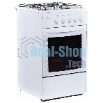 Плита газовая Flama RG 24019 белый, конфорок 4 шт, духовка 50 л, 50 см x 85 см x 60 см