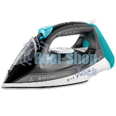 Утюг BRAYER BR4008 серый/зеленый, 2400 Вт, 25 г/мин, 140 г/мин, 330 мл