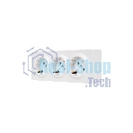 Розетка 3-мест. с заземл. LEZARD LETO 752-0200-127BUP закрытый корпус ПБТ белый
