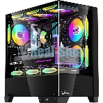 Компьютерный корпус AeroCool/Formula Crystal Z1M Plus FR черный без БП mATX 5x120мм 2xUSB 3.0 1xUSB3.1 audio bott PSU