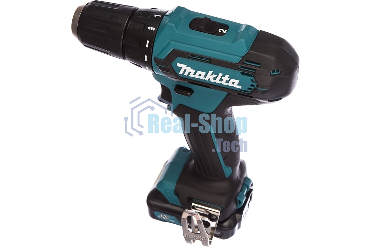 Дрель-шуруповерт Makita DF333DWAE, 12 В, 2 Ач, 30 Нм, щеточный