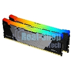 Оперативная память Kingston Fury Renegade, DDR4, 16Gb (2x8Gb), 3200MHz, CL16, DIMM, с радиаторами, RGB, черный