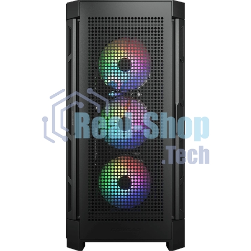 Компьютерный корпус Cougar Airface Pro RGb Black 4x120MM ARGb FAN, ARGb FAN HUB, БЕЗ БП, черный, E-ATX