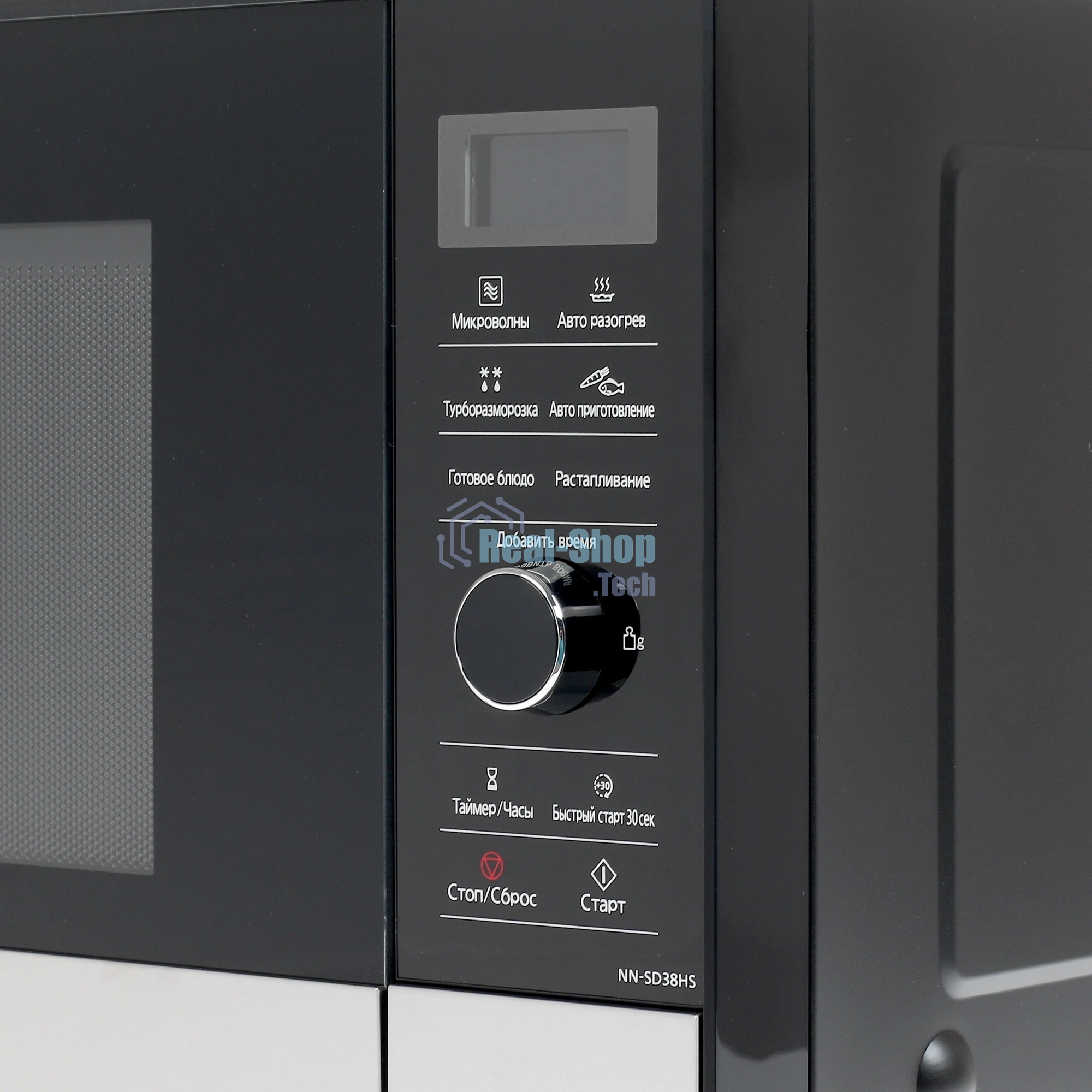 Микроволновая печь Panasonic NN-SD38HSZPE черный/серебристый, 23 л, 1000 Вт, переключатели - сенсор, поворотный механизм