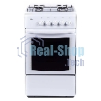 Плита газовая Flama RG 24019 белый, конфорок 4 шт, духовка 50 л, 50 см x 85 см x 60 см