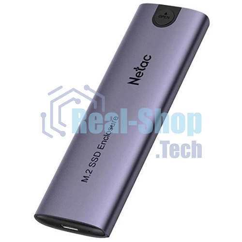 Внешний корпус для SSD Netac WH51 External SSD Case M.2 NVMe/SATA, with A to C cable, Aluminum