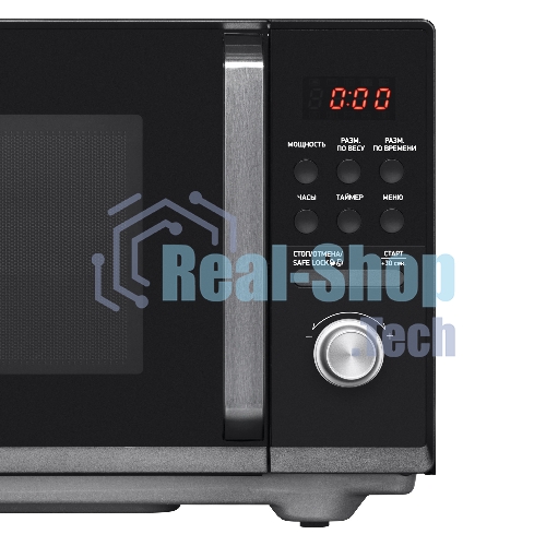 Микроволновая печь BBK 25MWS-954T/B черный, 25 л, 900 Вт, переключатели - кнопки, поворотный механизм
