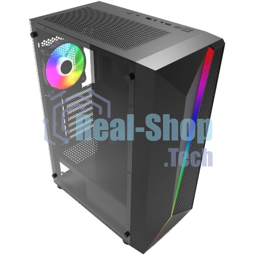 Компьютерный корпус Bloody BD-CC106F черный без БП ATX 4x120мм 1xUSB 2.0 1xUSB 3.0 audio bott PSU