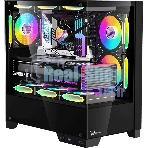 Компьютерный корпус AeroCool/Formula Crystal Z1M Plus FR черный без БП mATX 5x120мм 2xUSB 3.0 1xUSB3.1 audio bott PSU