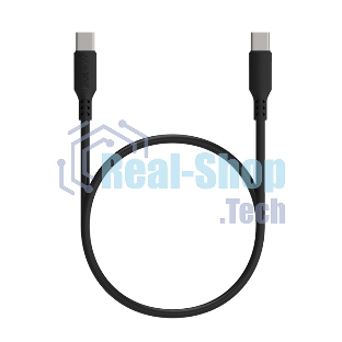 Кабель Maxvi MC-A20 black Type-C - Type-C, 2A ток макс. нагрузки 2А, макс. напряжение 5V, длина кабеля 1м, материал PVC, черный
