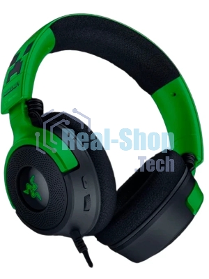 Гарнитура Razer Kraken V4 X зеленый/чёрный, проводная, подсветка