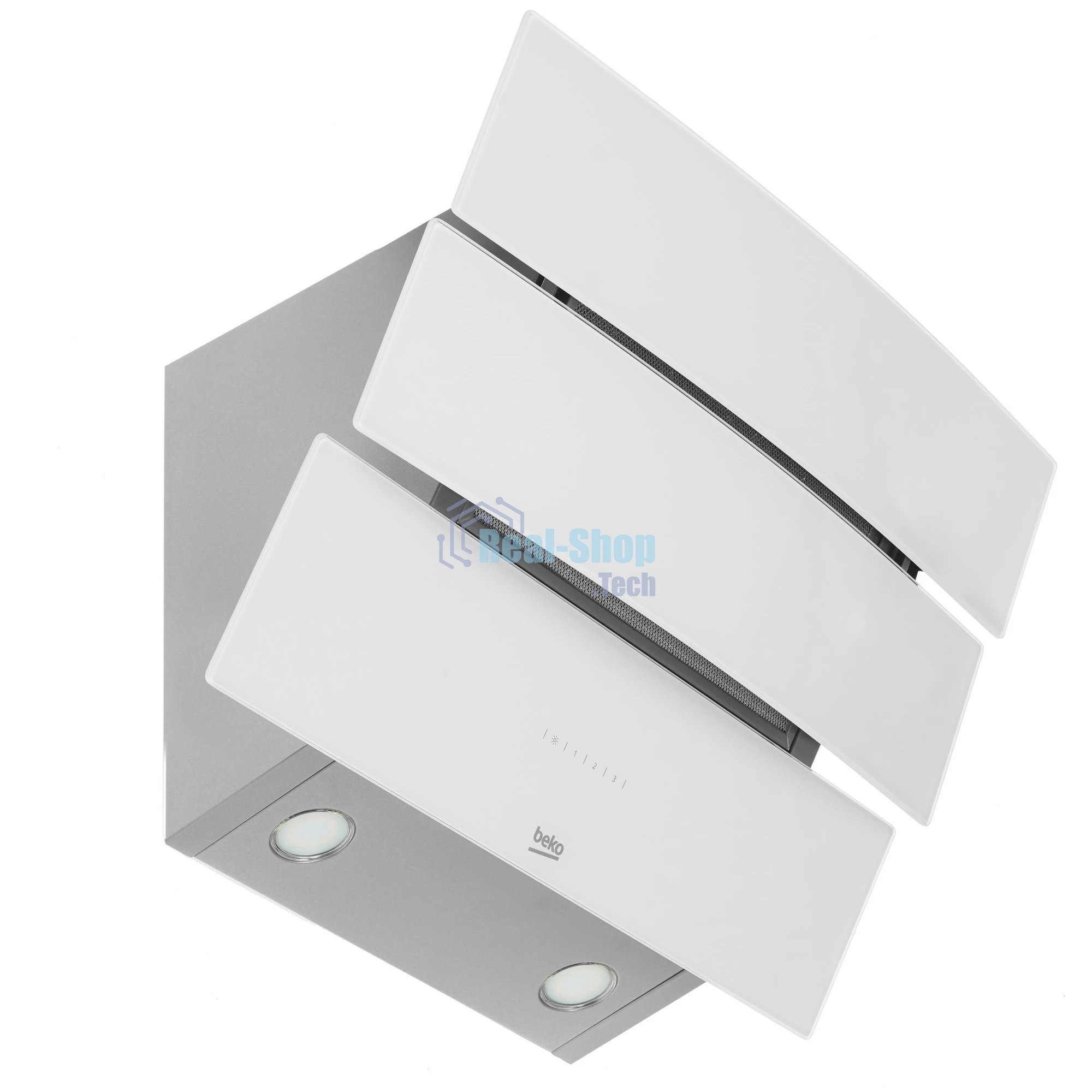 Вытяжка наклонная Beko HCA 62640 W белый, 60 см, 537 м³/ч, 48 дБ
