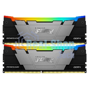 Оперативная память Kingston Fury Renegade, DDR4, 16Gb (2x8Gb), 3200MHz, CL16, DIMM, с радиаторами, RGB, черный