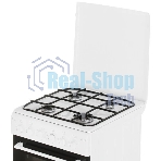 Плита газовая Cezaris ПГ 2150-10 белый, конфорок 4 шт, духовка 43 л, 51 см x 85 см x 55 см