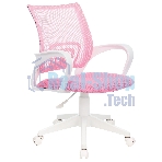 Кресло Бюрократ CH-W695NLT TW-06A TW-13A розовый, сетка/ткань, 120 кг, механизм качания