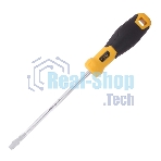 Отвертка шлицевая Deli DL6361501 6х150мм CR-V, Двухкомпонентная ручка. Хромированная