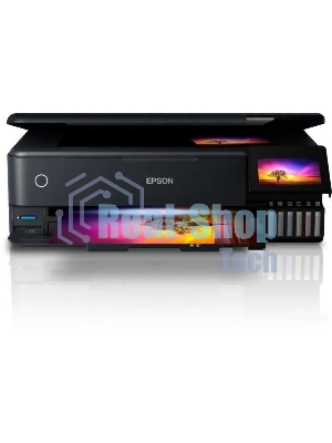 МФУ струйное Epson L8180 (C11CJ21403/C11CJ21402) A3 Duplex Net WiFi USB RJ-45 черный