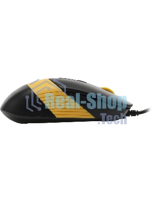 Комплект клавиатура+мышь A4Tech FStyler F1110 проводной, USB, 2000 DPI, чёрный/жёлтый