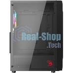 Компьютерный корпус Bloody BD-CC106F черный без БП ATX 4x120мм 1xUSB 2.0 1xUSB 3.0 audio bott PSU