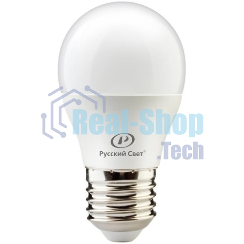 Лампа светодиодная RS G45 E27 8W 220-240V 2700К 8Вт 800лм Ra 90 шар Русский Свет 15010445048
