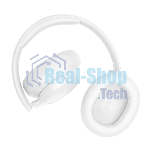 Беспроводные/проводные наушники JBL Tune 730BT белый, полноразмерные, Bluetooth + проводной, быстрая зарядка