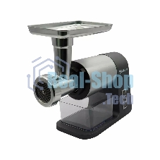 Мясорубка электрическая Sakura SA-6425G Premium серый, 2400 Вт, 2.5 кг/мин, реверс, защита от перегрузки, металлический лоток, насадки - 5