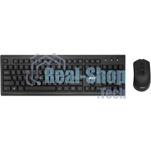 Комплект клавиатура+мышь Acer OKR120 беспроводной, USB, 1600 DPI, чёрный