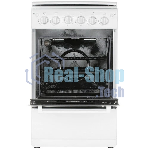 Плита газовая Cezaris ПГ 2150-10 белый, конфорок 4 шт, духовка 43 л, 51 см x 85 см x 55 см